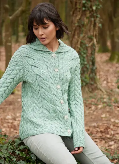 24AW WASHABLE MERINO CORD CARDIGAN MERINO Handknit Cable Cardigan